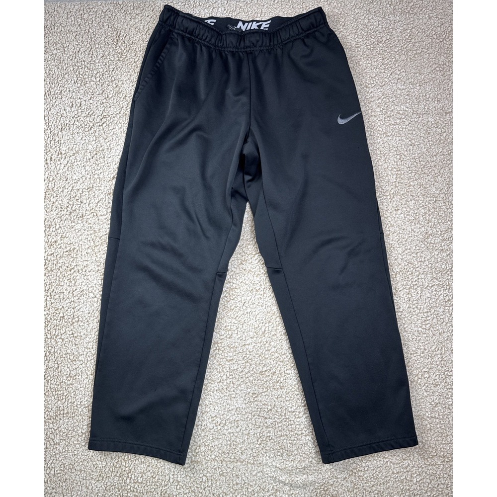 Nike Dri-Fit Black Wide Legged Drawstring Sweatpants Men's L Athletic Comfy